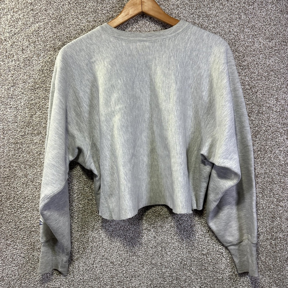 Minnesota Vikings Sweatshirt Womens Large Gray NFL Football Champion Cropped - Picture 8 of 9